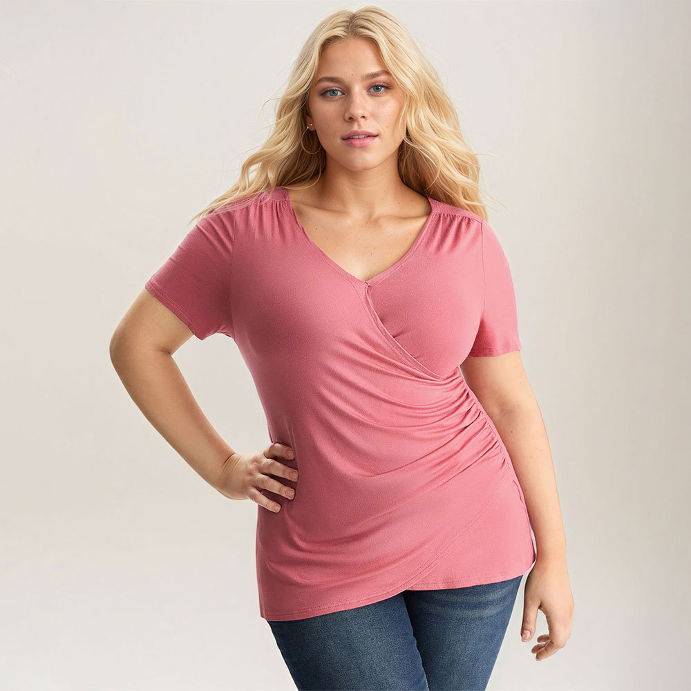 Summer Clothing Looks - Short sleeved top 2025 new plus