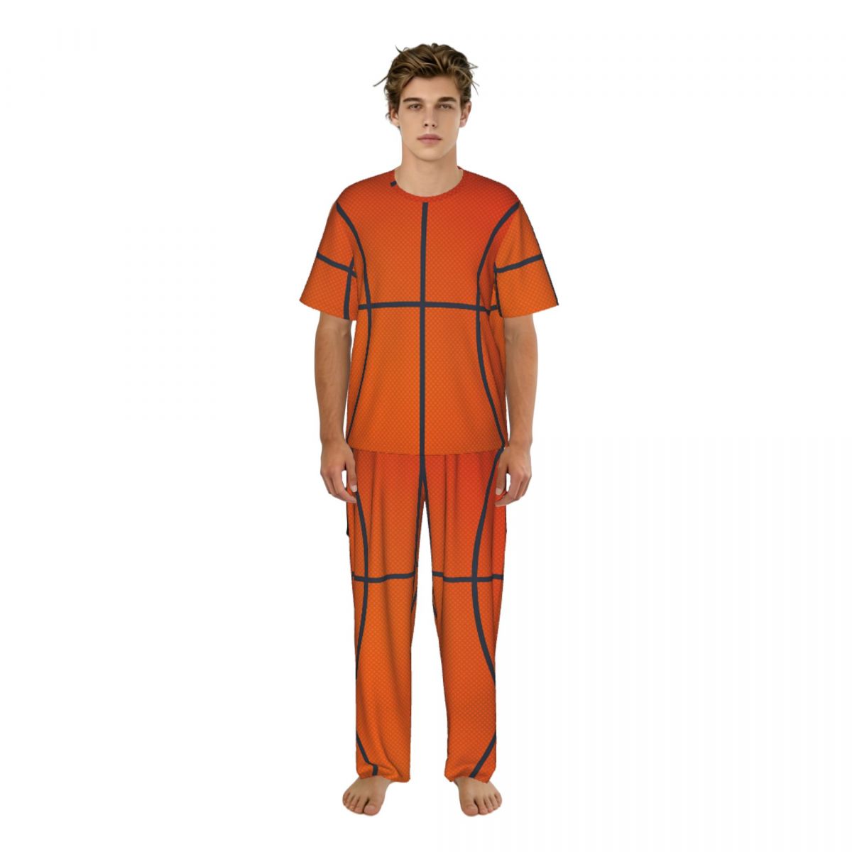 Summer Clothing Long Sleeve - Men Pajamas Suit Short Sleeved Long