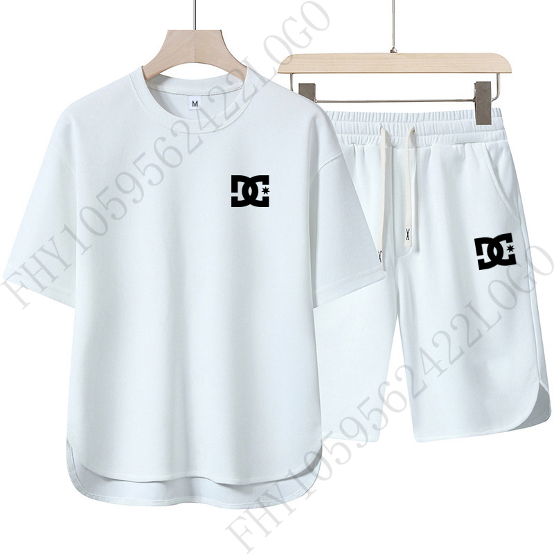 Summer Clothing Men Fashion - Men's fashionable short-sleeved shorts set, round-neck
