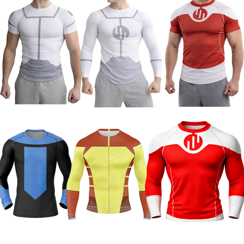 Rash Guard Long Sleeve - Invincible Cosplay Rash Guard Diving T
