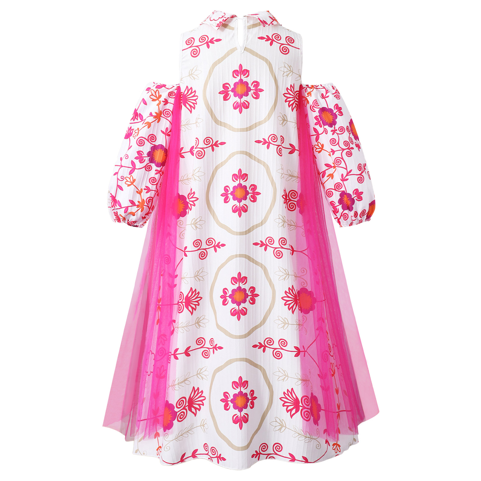 Girl Long Sleeve Mesh Patchwor - Summer Clothing Set For Girls reseña y precio