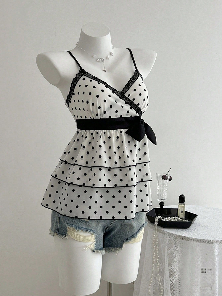 French-Style Retro Lace Patchw - Summer Clothing For 60 Year Old Woman reseña y precio