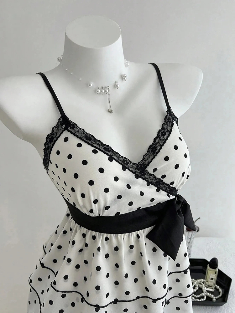 French-Style Retro Lace Patchw - Summer Clothing For 60 Year Old Woman reseña y precio