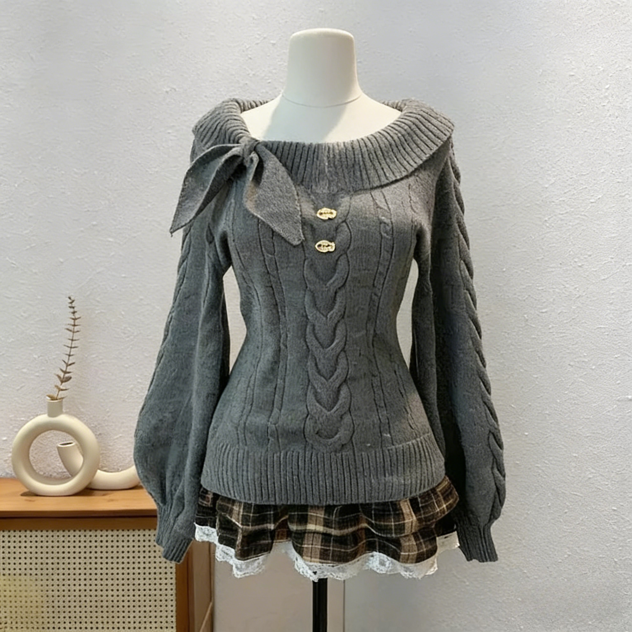 Y2K Korean Sweaters Turn-Down  - Summer Jumper Clothing reseña y precio