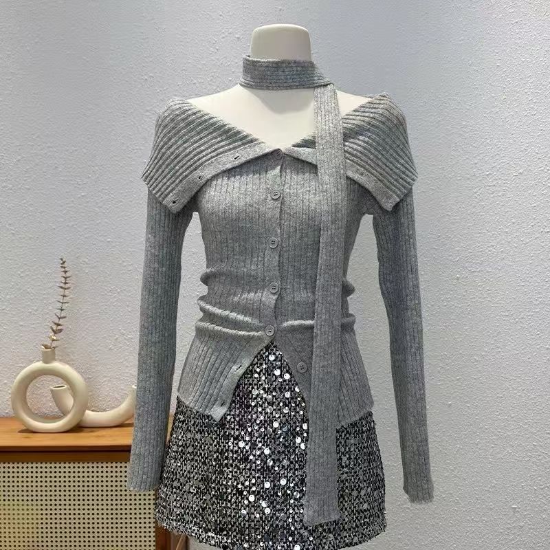 Y2K Korean Sweaters Turn-Down  - Summer Jumper Clothing reseña y precio