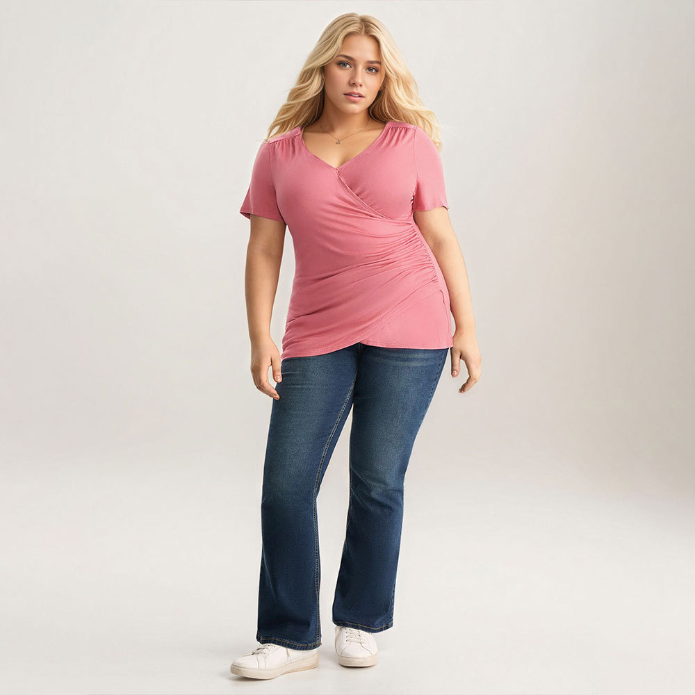 Short sleeved top 2025 new plu - Summer Clothing Looks reseña y precio