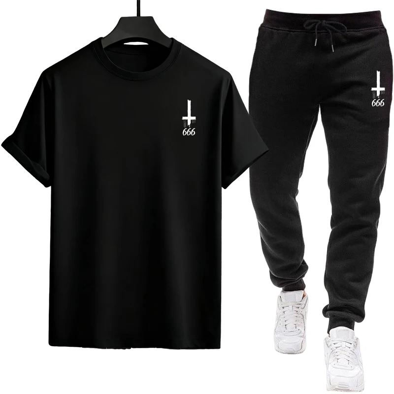 2026 Men's Outfit Set Basic T- - Summer Clothing For Young Men reseña y precio
