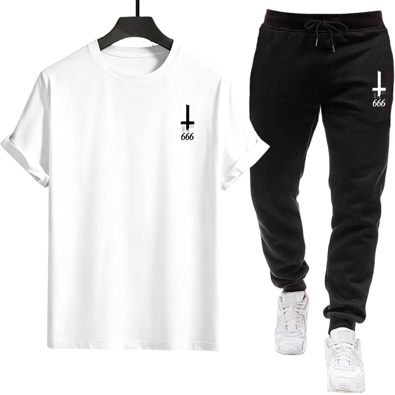 2026 Men's Outfit Set Basic T- - Summer Clothing For Young Men reseña y precio