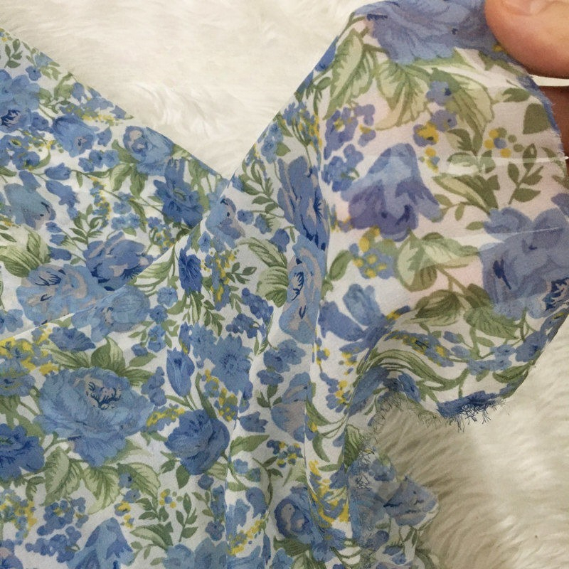 2/3m Floral Print Chiffon Fabr - Summer Clothing Material reseña y precio