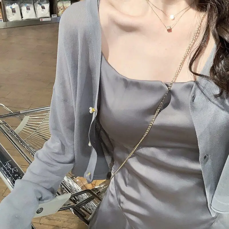 Knit Cardigan Coat Sun Protect - Summer Light Clothing reseña y precio