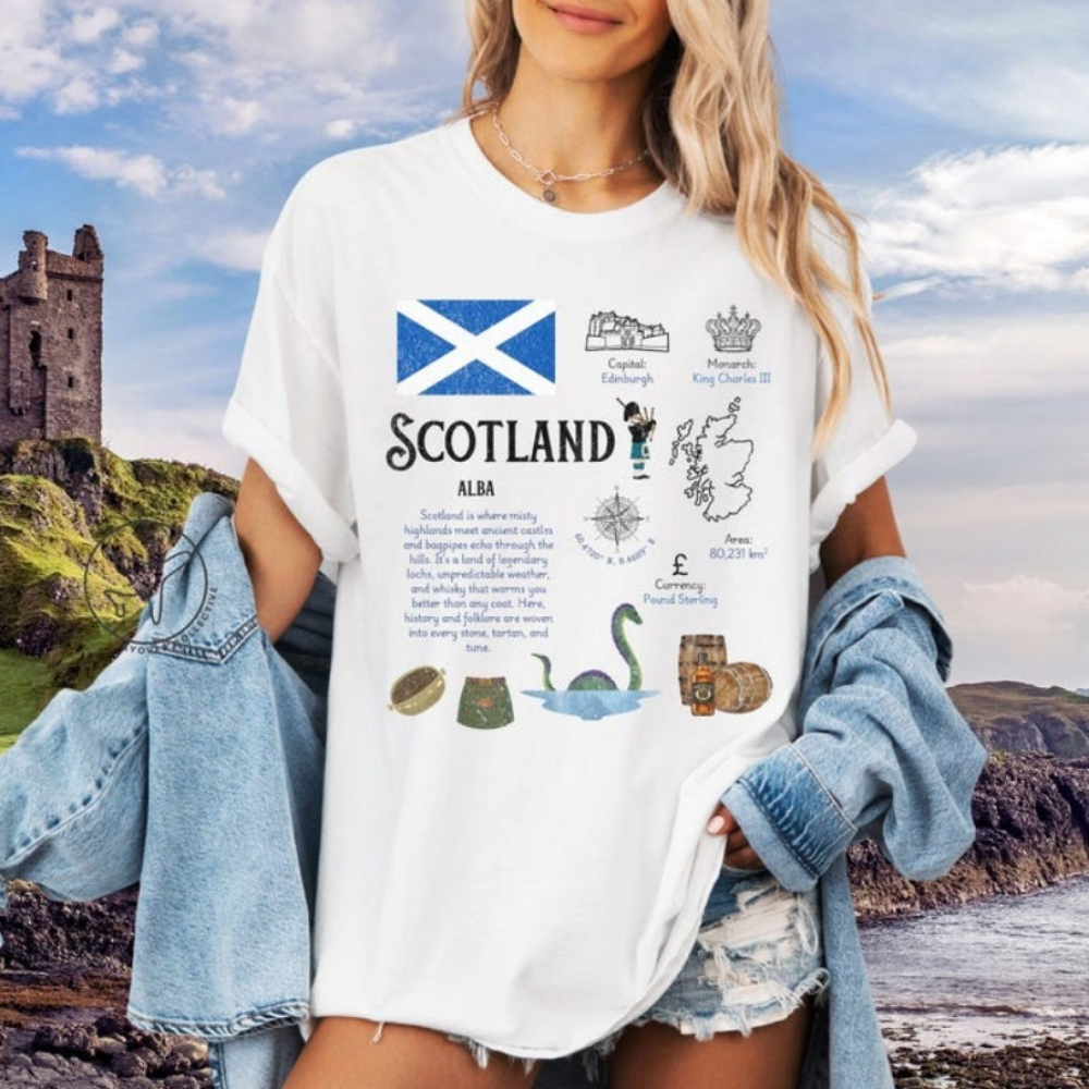 Scotland UK T-Shirt Edinburgh  - Summer Clothing Edinburgh reseña y precio