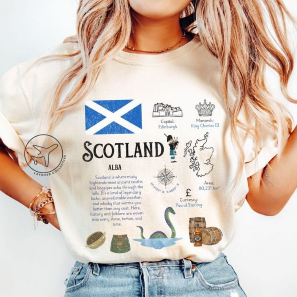 Scotland UK T-Shirt Edinburgh  - Summer Clothing Edinburgh reseña y precio