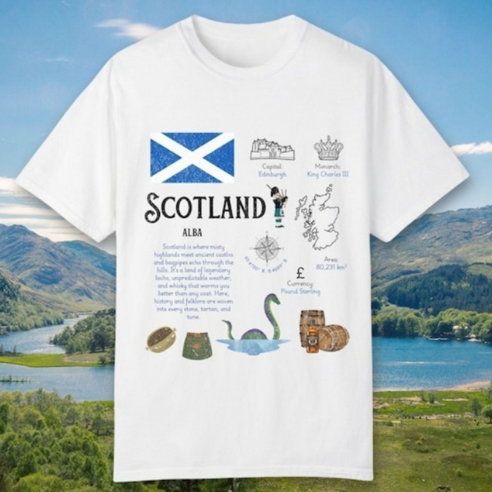 Scotland UK T-Shirt Edinburgh  - Summer Clothing Edinburgh reseña y precio
