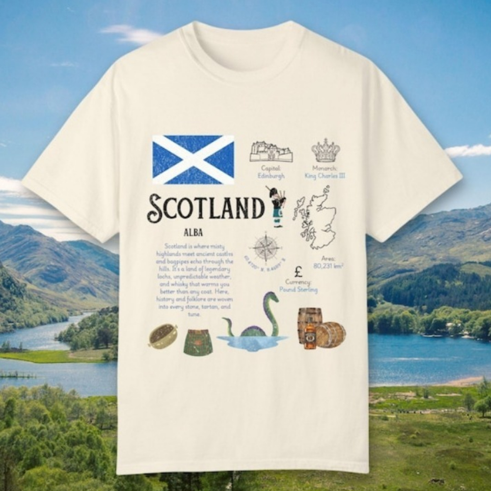 Scotland UK T-Shirt Edinburgh  - Summer Clothing Edinburgh reseña y precio