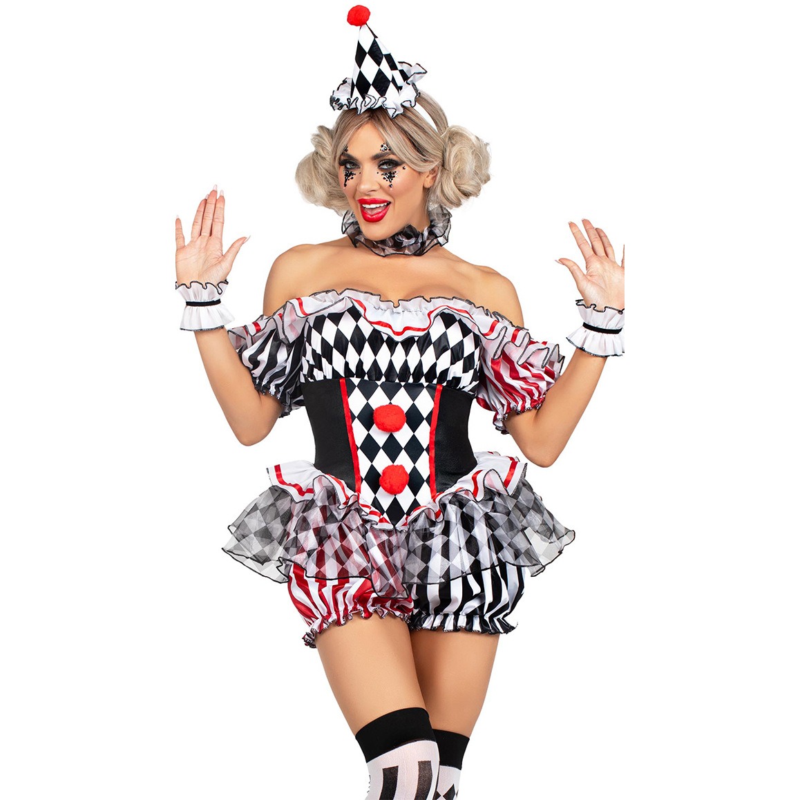 Women Clown Cosplay Costume Ci - Romper Playsuit Women reseña y precio