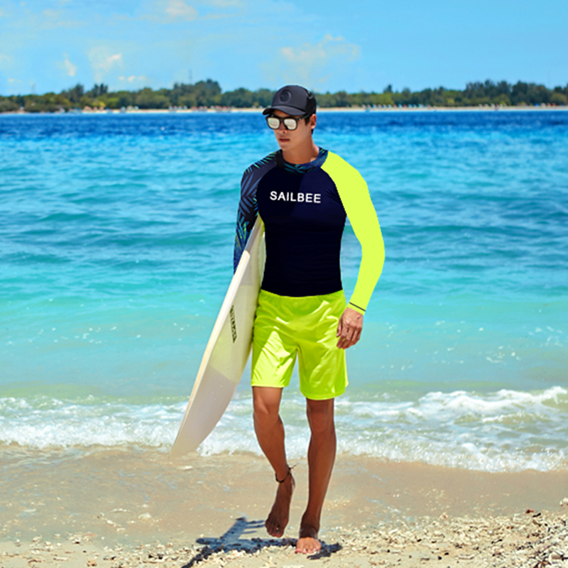 SAILBEE Men UV Protect Swimwea - Rash Guard Long Sleeve reseña y precio