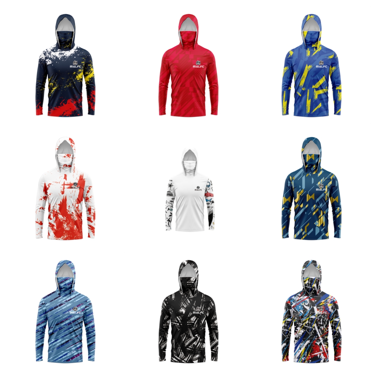 MALFC Men Hood Fishing Shirt l - Rash Guard Long Sleeve reseña y precio