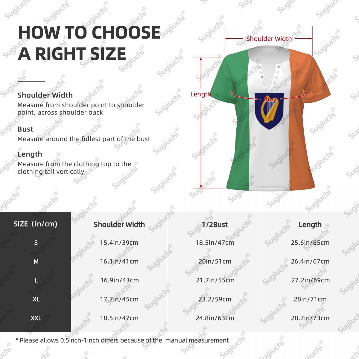 2025 Ireland Flag Sexy Deep V  - Ireland Summer Clothing reseña y precio