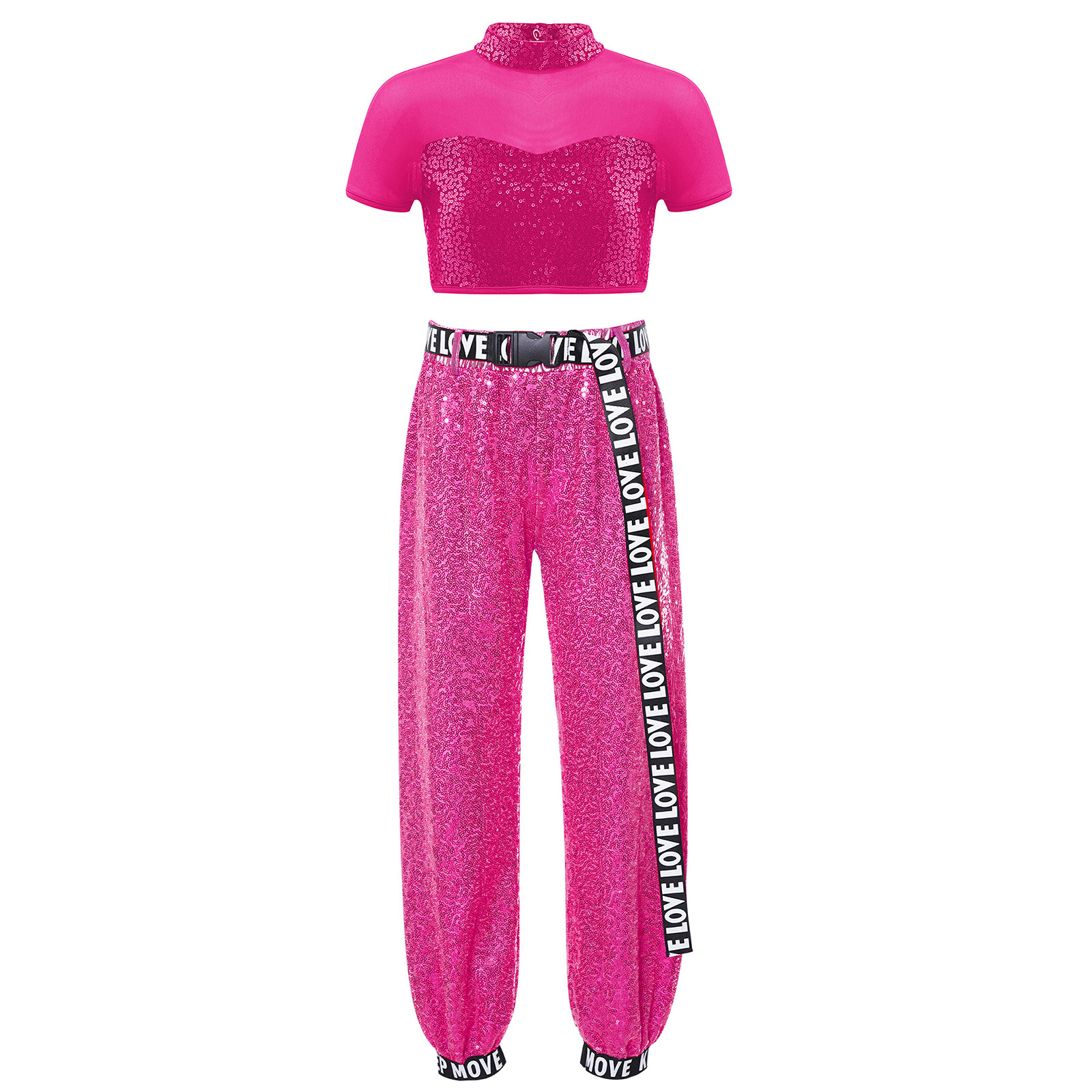 Children Shiny Sequins Dance C - Summer Clothing Set For Girls reseña y precio