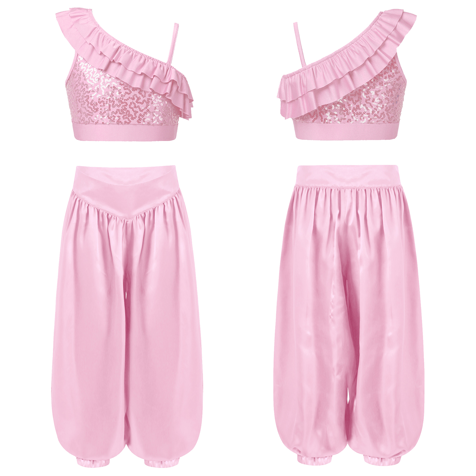 Children Shiny Sequins Dance C - Summer Clothing Set For Girls reseña y precio