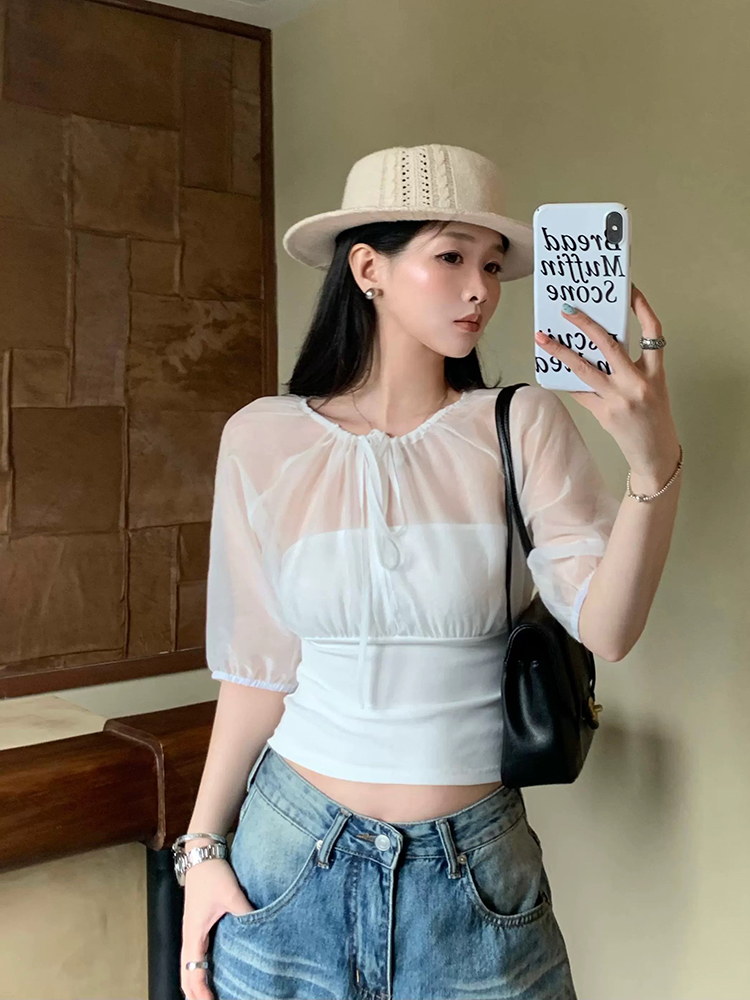 Mulberry Silk-Paneled Top with - Summer Clothing Usa reseña y precio