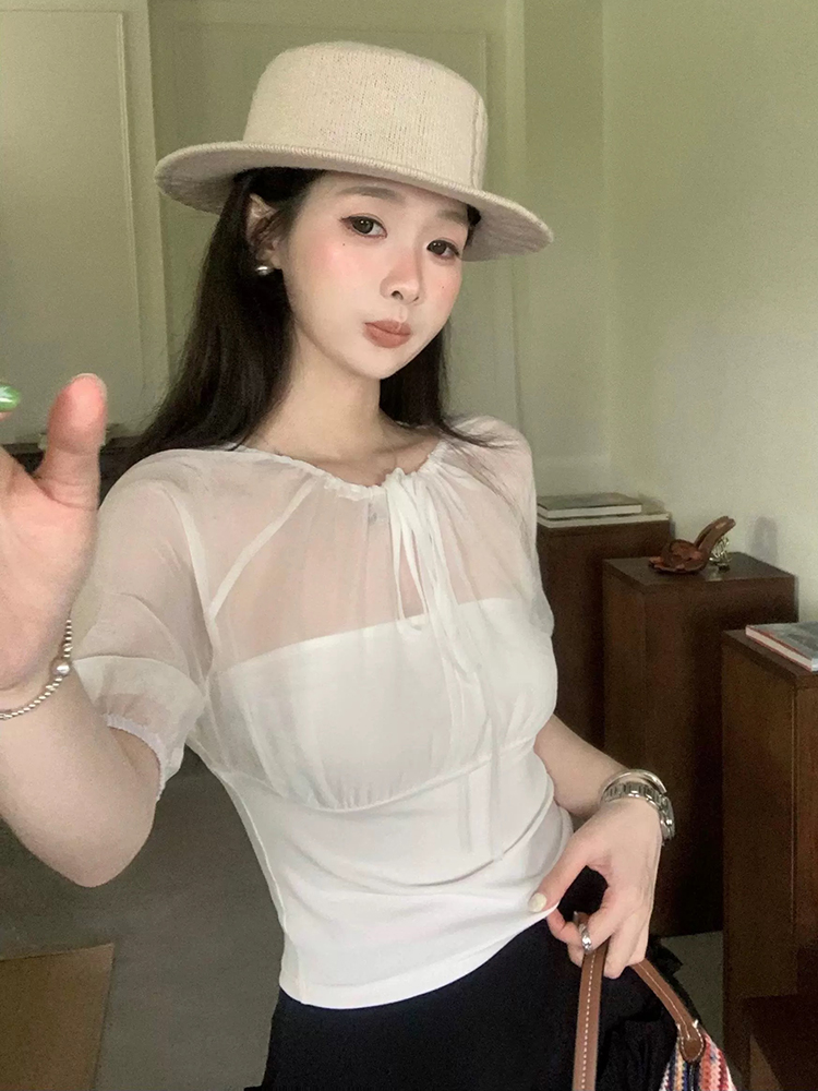 Mulberry Silk-Paneled Top with - Summer Clothing Usa reseña y precio