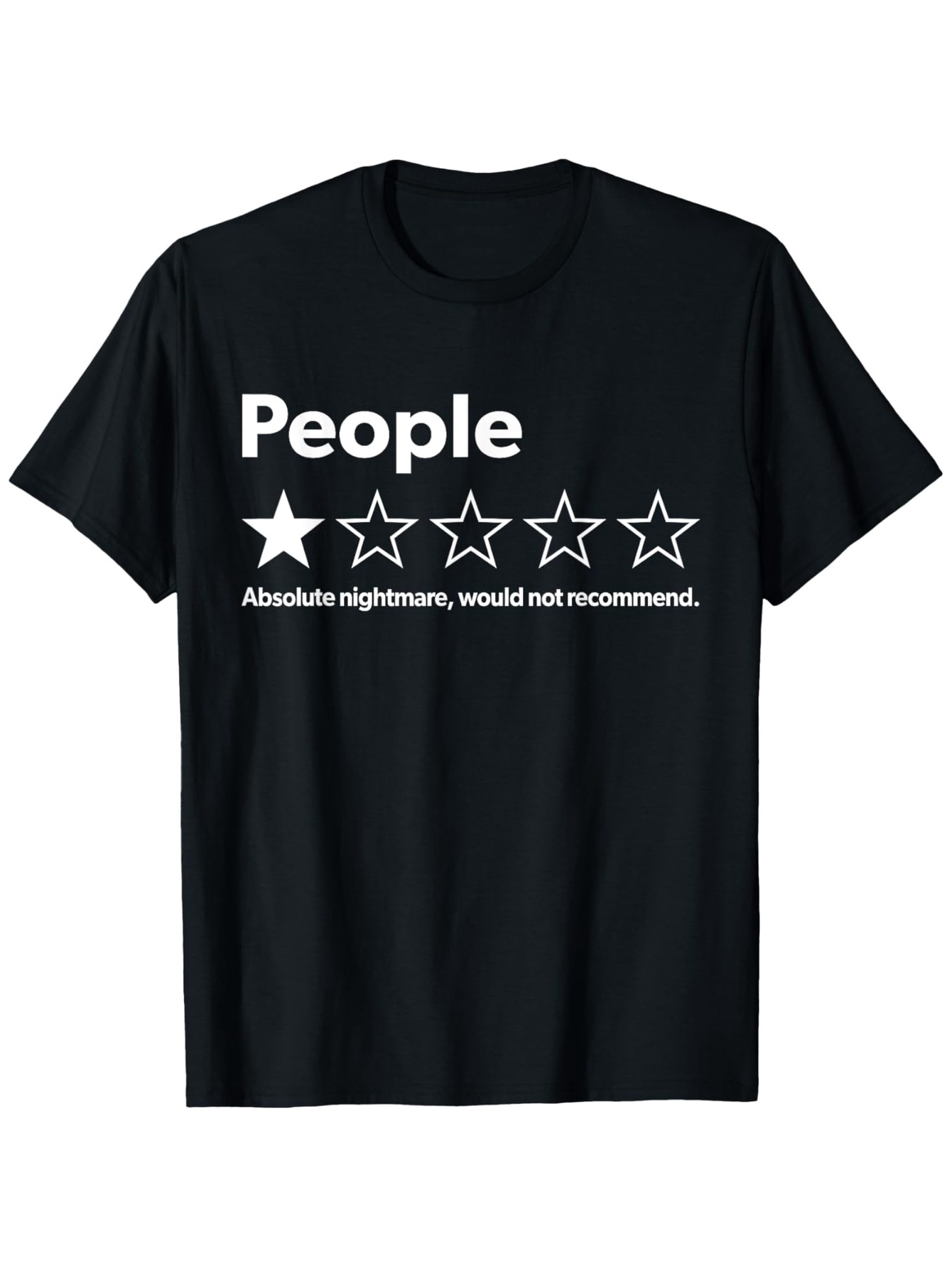 Funny T-shirt Review: One-star - Summer Clothing Reviews reseña y precio