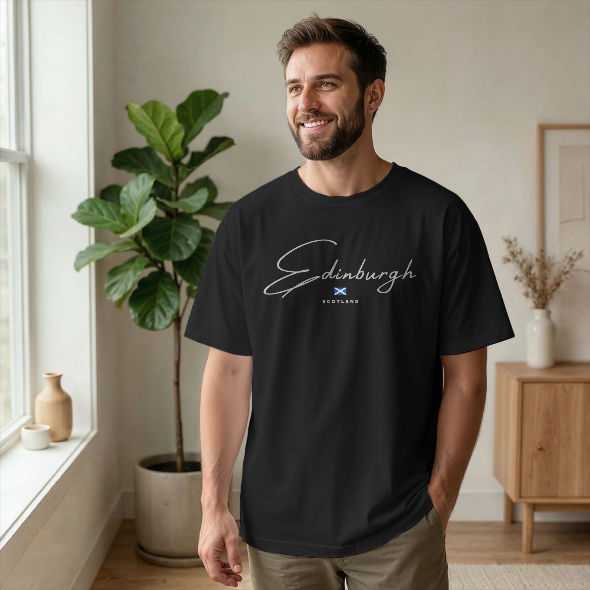 Men T-Shirt Edinburgh Scotland - Summer Clothing Edinburgh reseña y precio