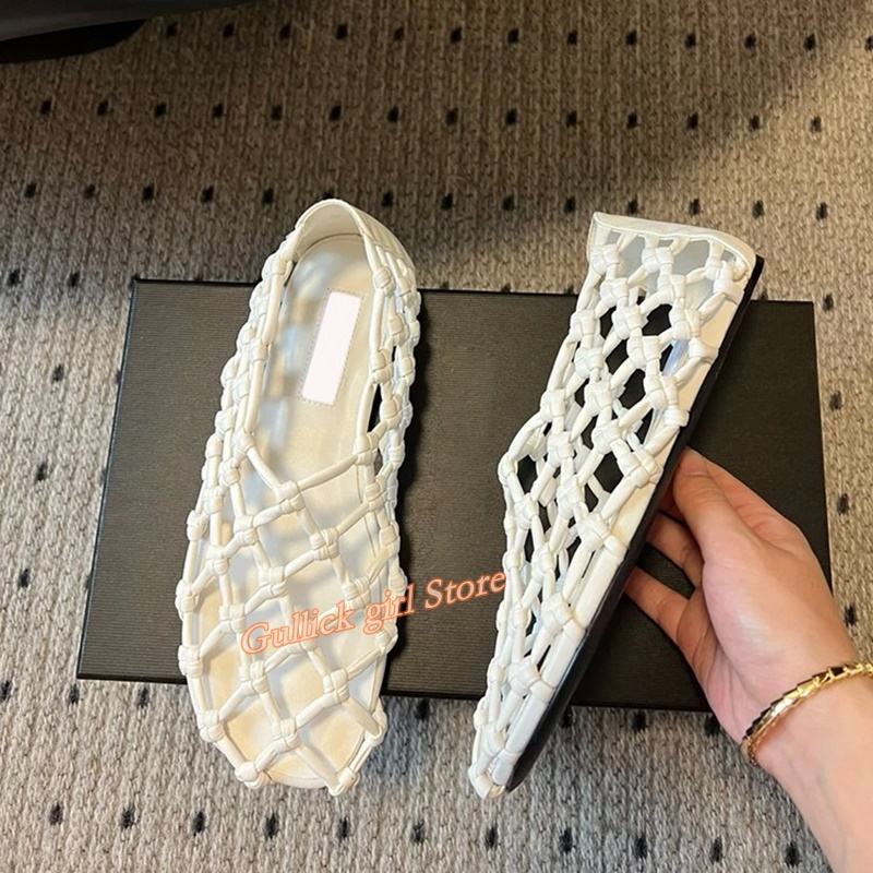French Woven Mesh Hollow flat  - Summer Clothing Styles reseña y precio
