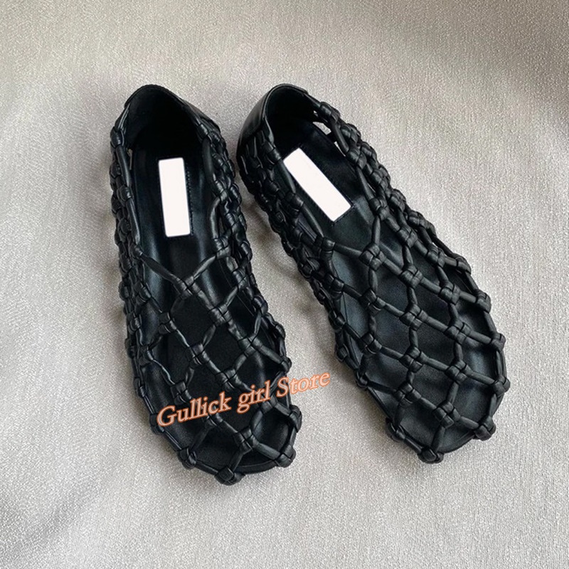 French Woven Mesh Hollow flat  - Summer Clothing Styles reseña y precio