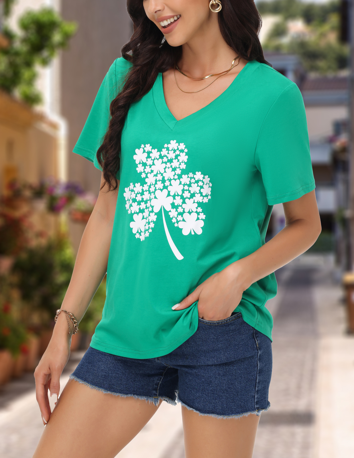 Women's Pure Cotton T-Shirt St - Ireland Summer Clothing reseña y precio