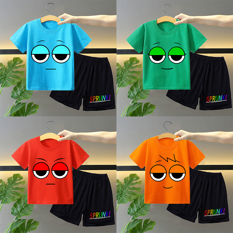 Sprunki 2pcs T-shirt and Short - Summer Clothing Set For Girls reseña y precio