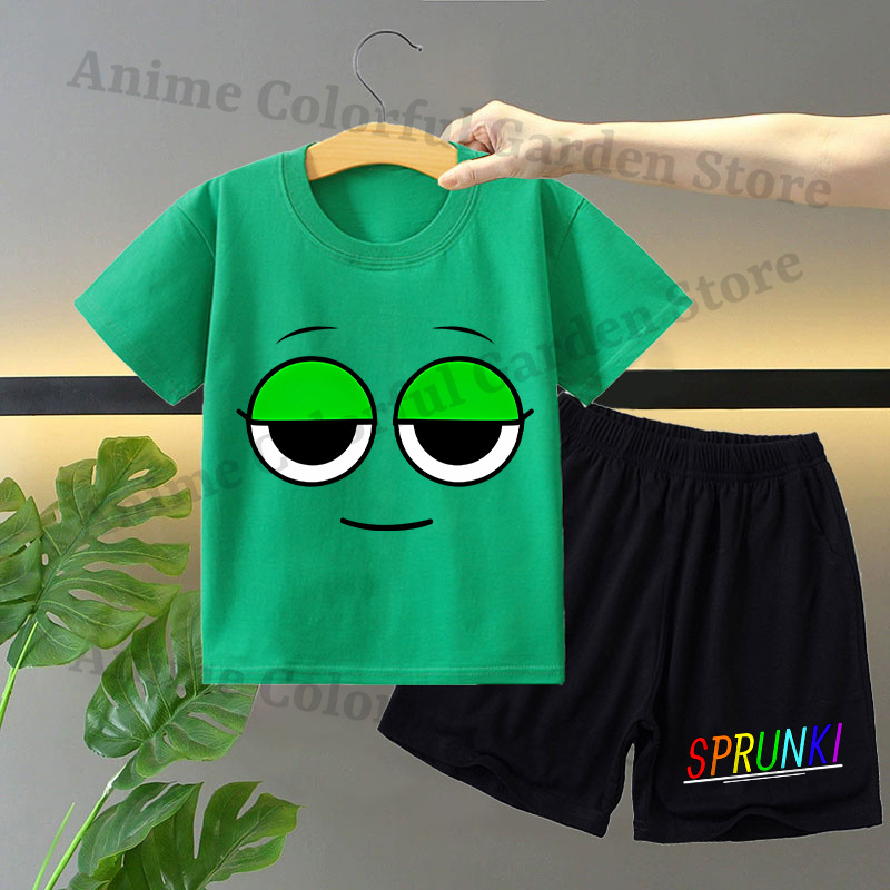 Sprunki 2pcs T-shirt and Short - Summer Clothing Set For Girls reseña y precio