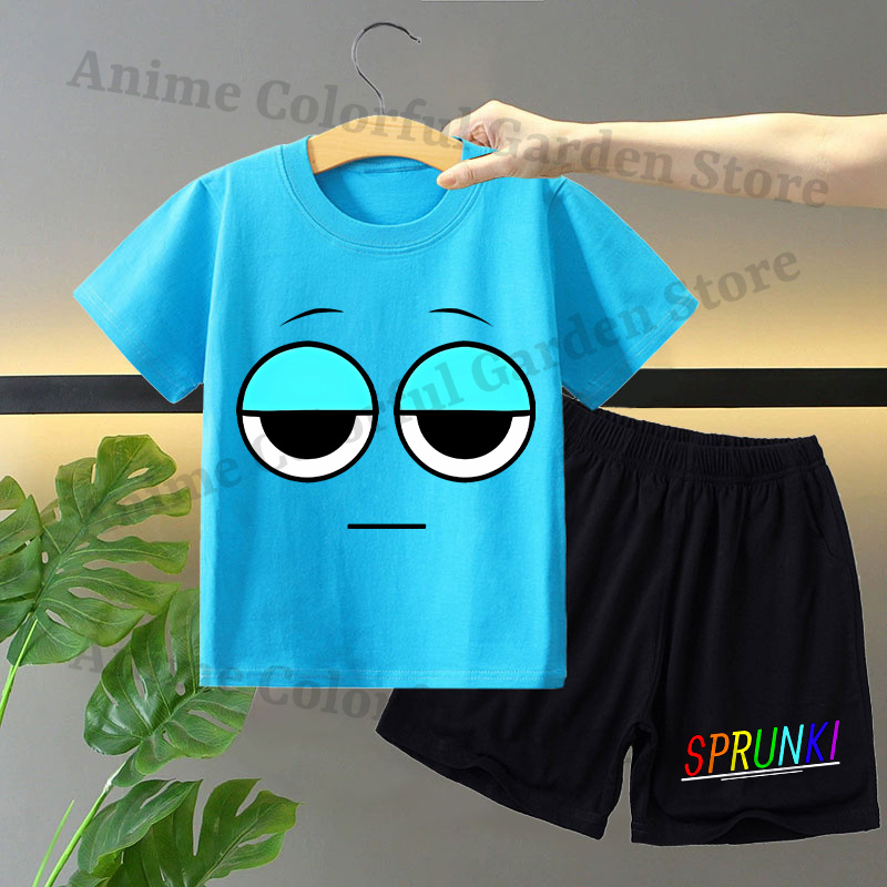 Sprunki 2pcs T-shirt and Short - Summer Clothing Set For Girls reseña y precio