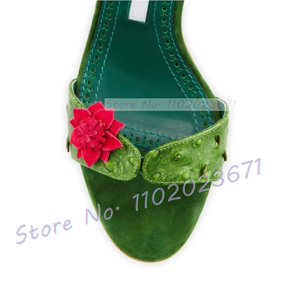 Red Flowers Lace-up Green Sand - Summer Clothing Colors reseña y precio