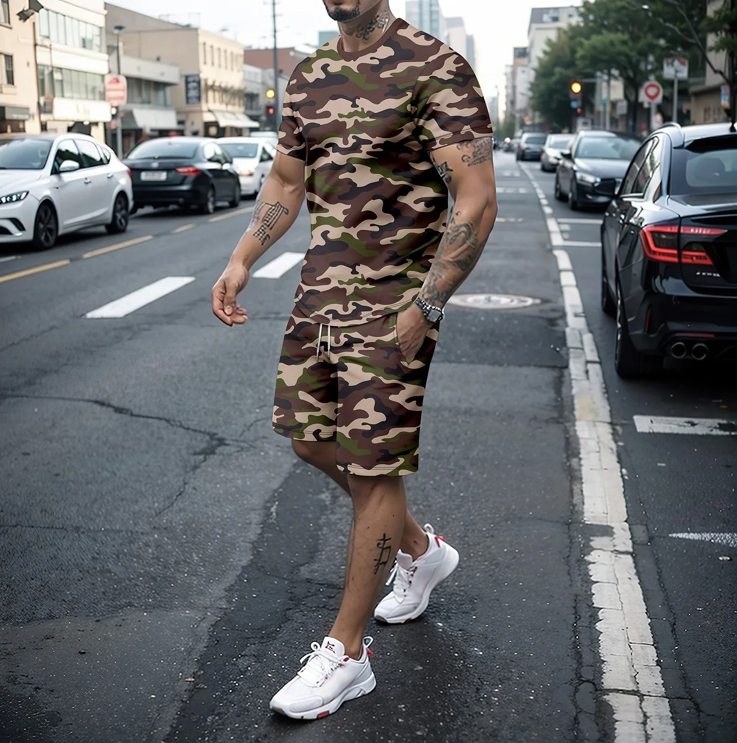 Camouflage Outdoor Tracksuits  - Summer Clothing For Young Men reseña y precio