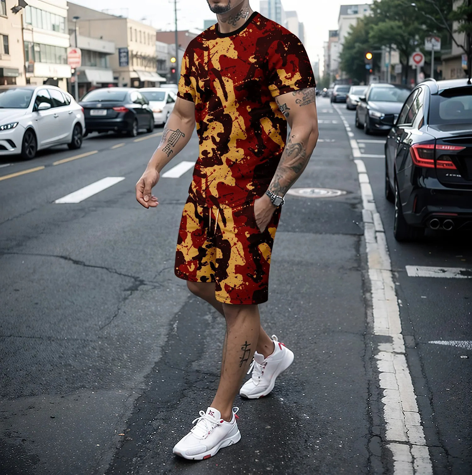Camouflage Outdoor Tracksuits  - Summer Clothing For Young Men reseña y precio