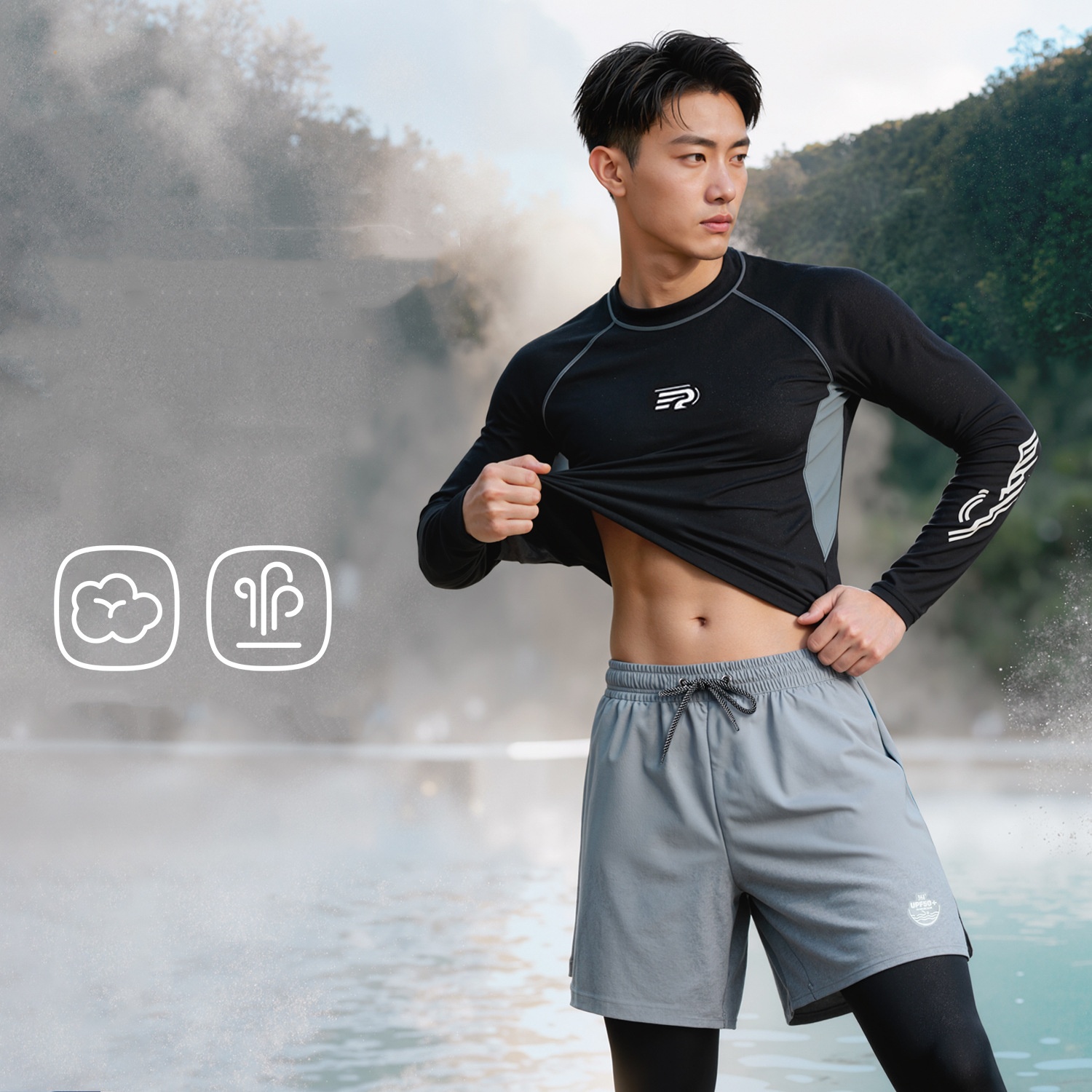 361Men 2Pcs Long Sleeve WaterP - Rash Guard Long Sleeve reseña y precio