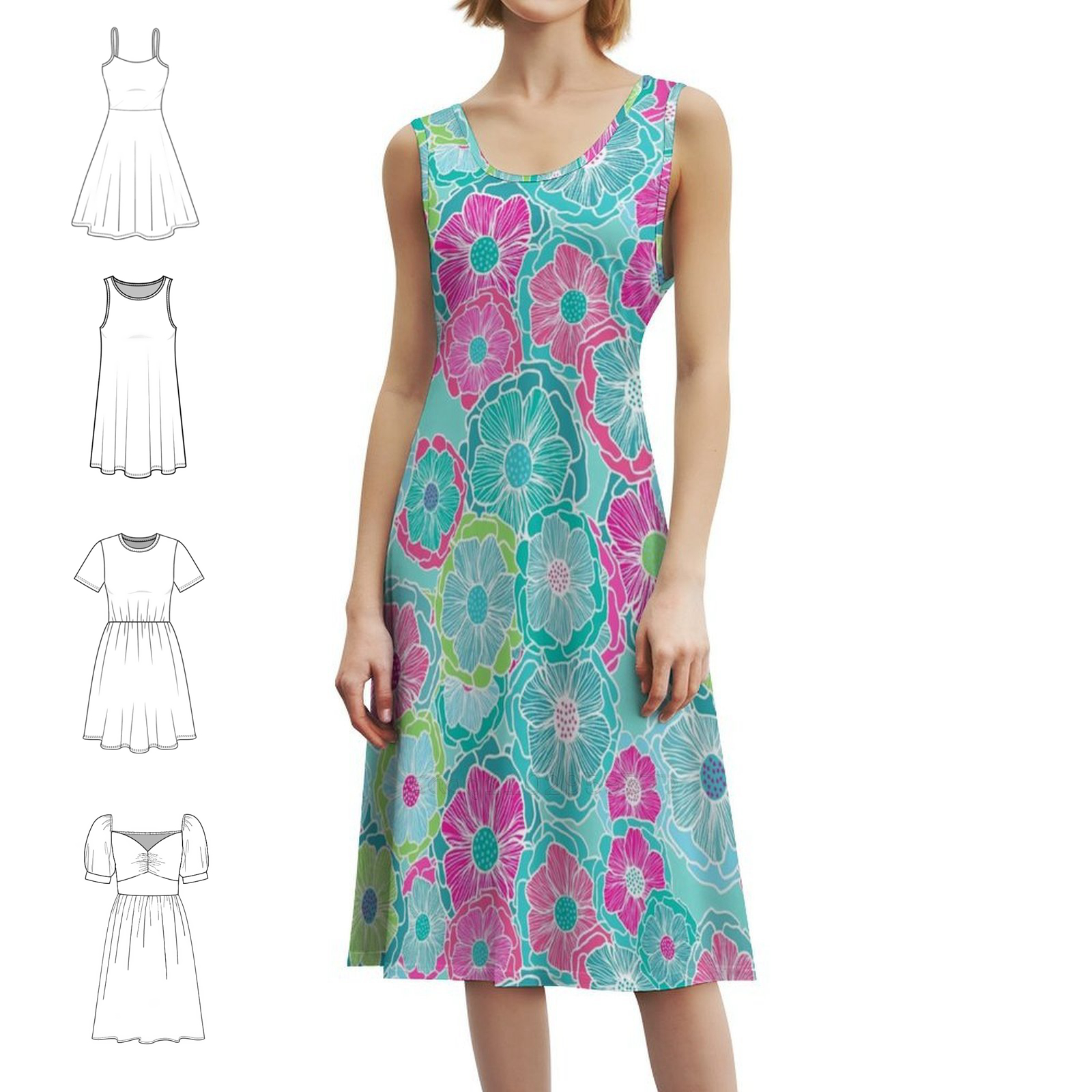 Fantasy Floral In Bold Tropica - Summer Clothing Colors reseña y precio
