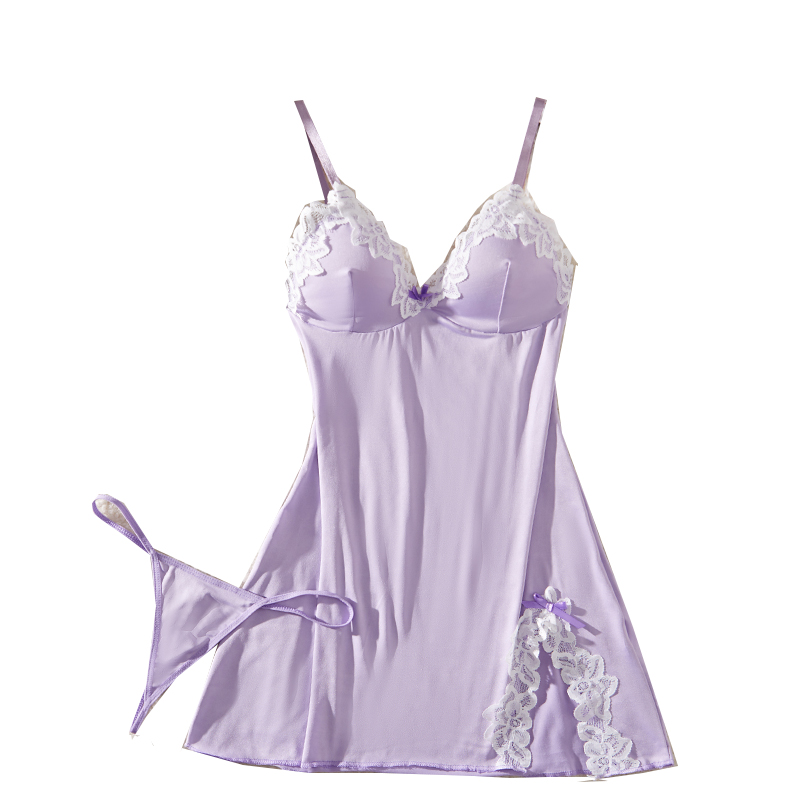 Light Purple Deep V Women Nigh - Summer Light Clothing reseña y precio