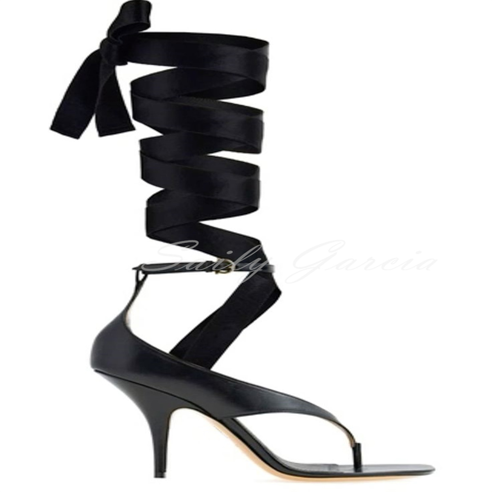 Brown Leather High Heel Flip F - Summer Clothing Colors reseña y precio