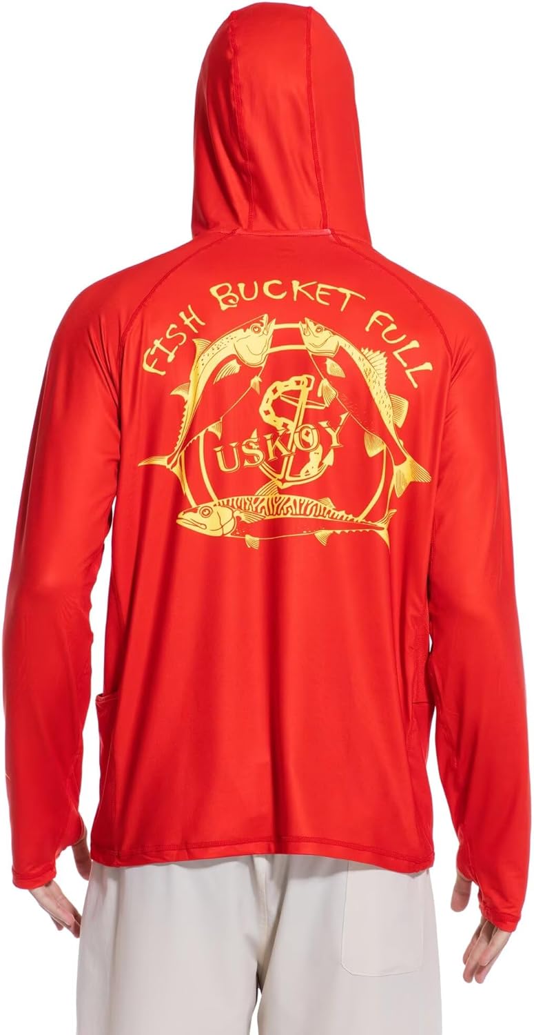 Men's UPF 50+ Fishing Hoodie Q - Rash Guard Long Sleeve reseña y precio