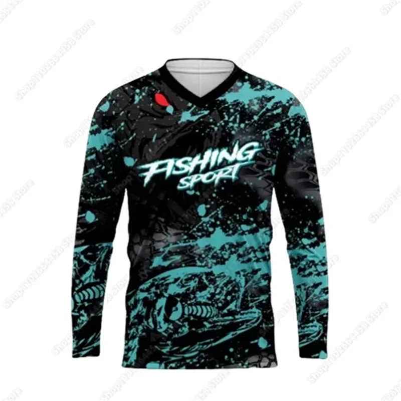 Summer Fishing Shirt Men Sun U - Rash Guard Long Sleeve reseña y precio