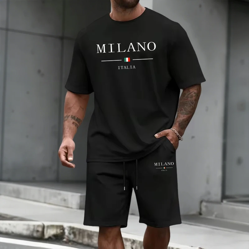 Men's Tracksuit Short Sleeve T - Summer Clothing Men Fashion reseña y precio