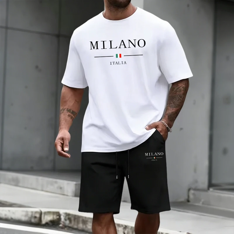 Men's Tracksuit Short Sleeve T - Summer Clothing Men Fashion reseña y precio