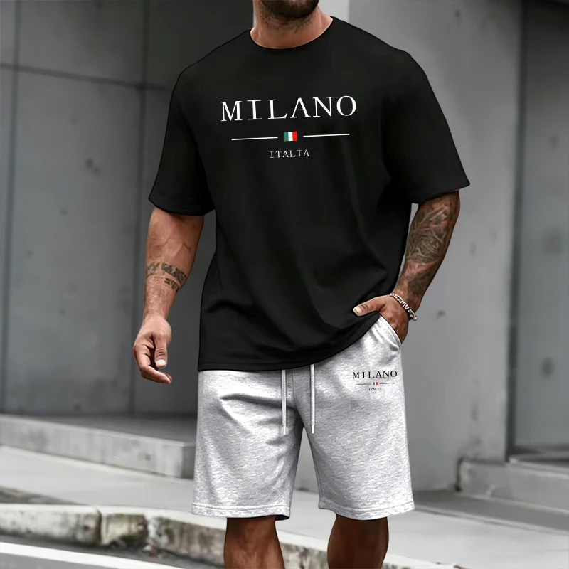 Men's Tracksuit Short Sleeve T - Summer Clothing Men Fashion reseña y precio