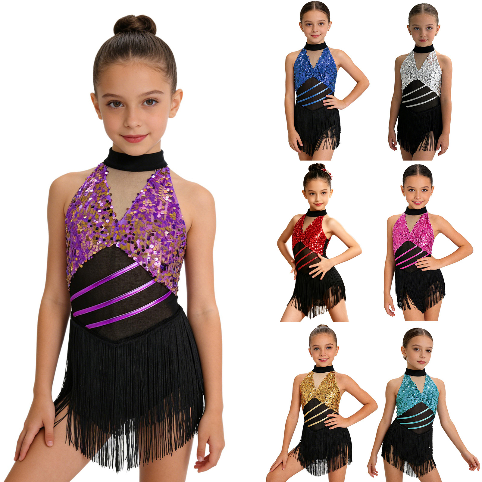 Kids Girls Cha-cha Salsa Latin - Summer Clothing Set For Girls reseña y precio