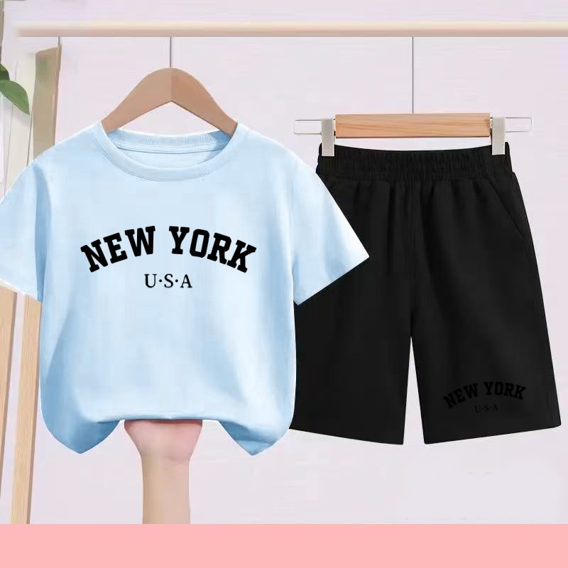Children's Summer T-shirt + Sh - Summer Clothing Images reseña y precio