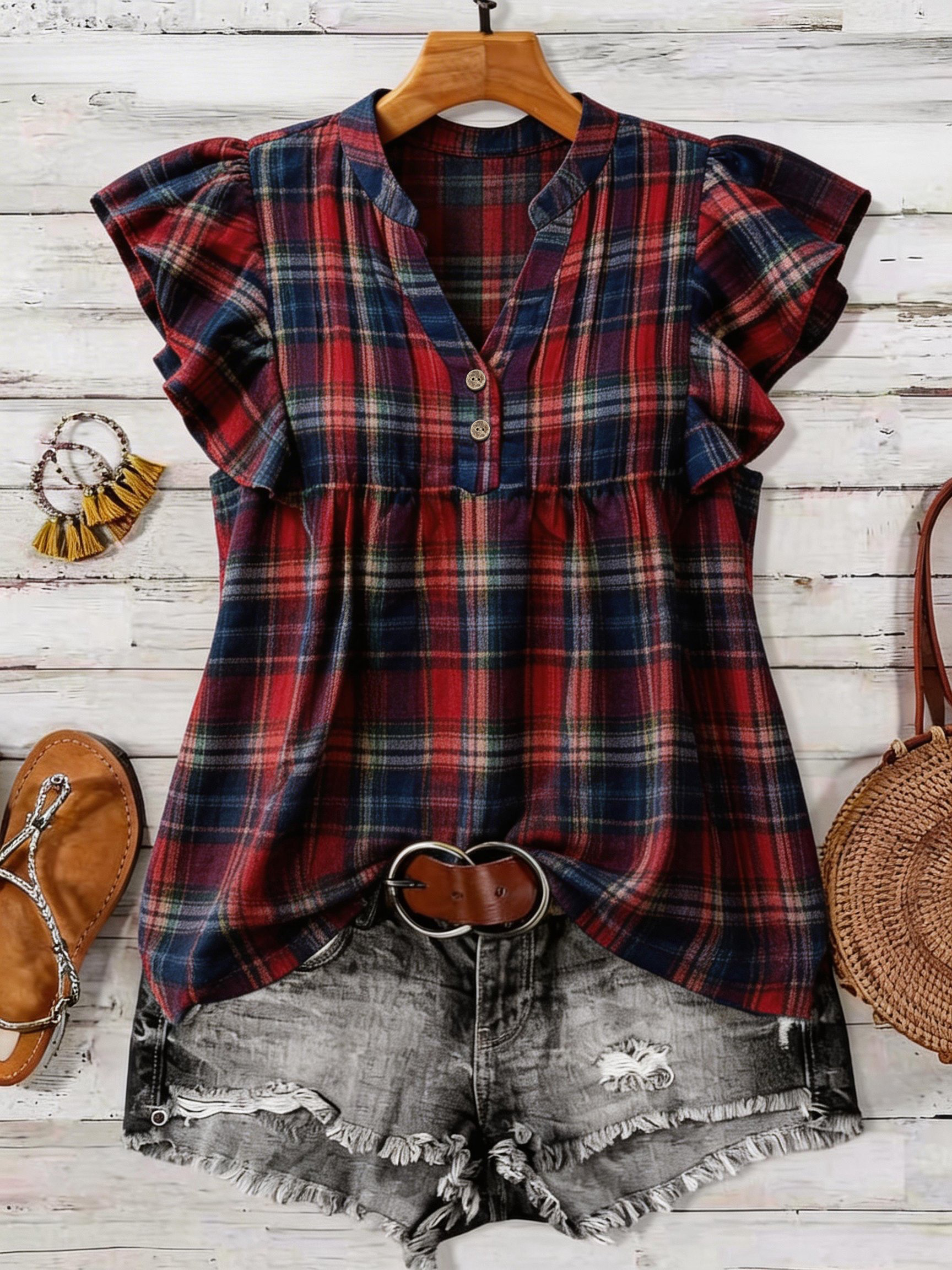 plus Size Retro round Neck Pri - Summer Clothing Colors reseña y precio