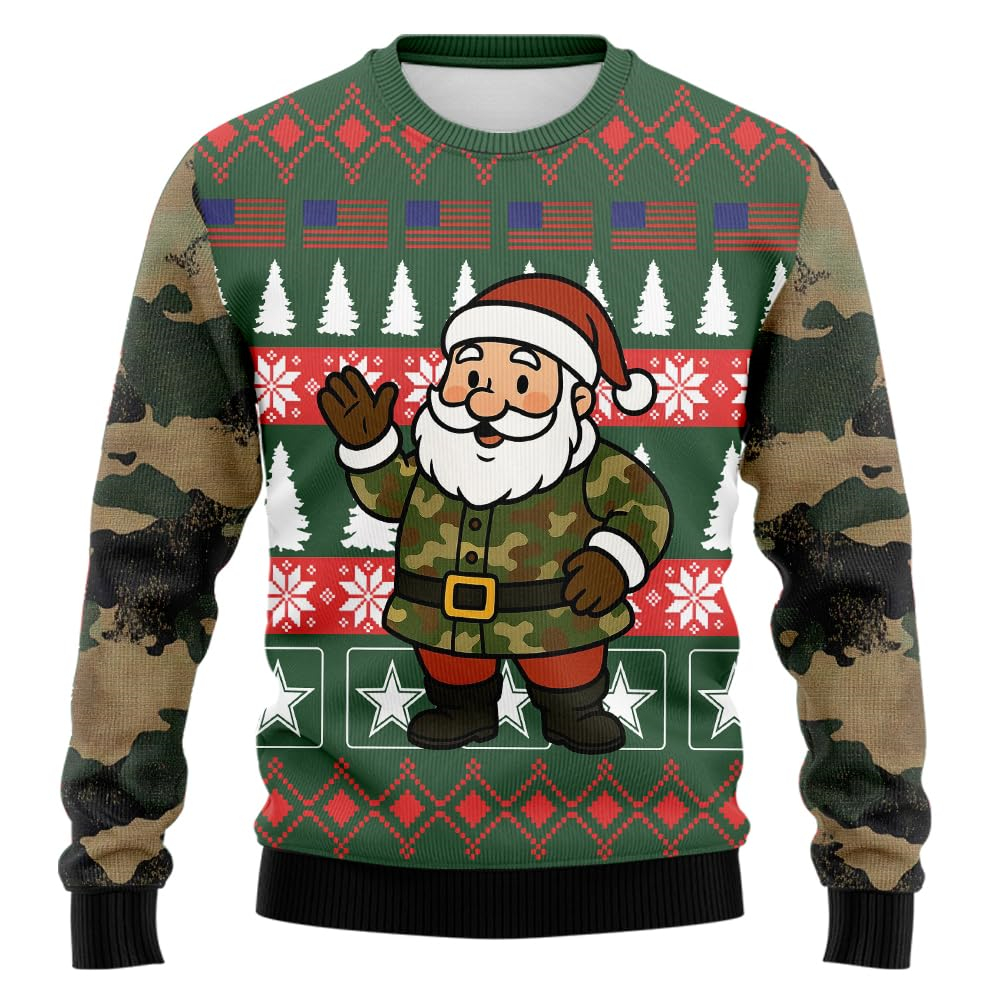 2026 Camo Santa Claus Graphic  - Summer Jumper Clothing reseña y precio